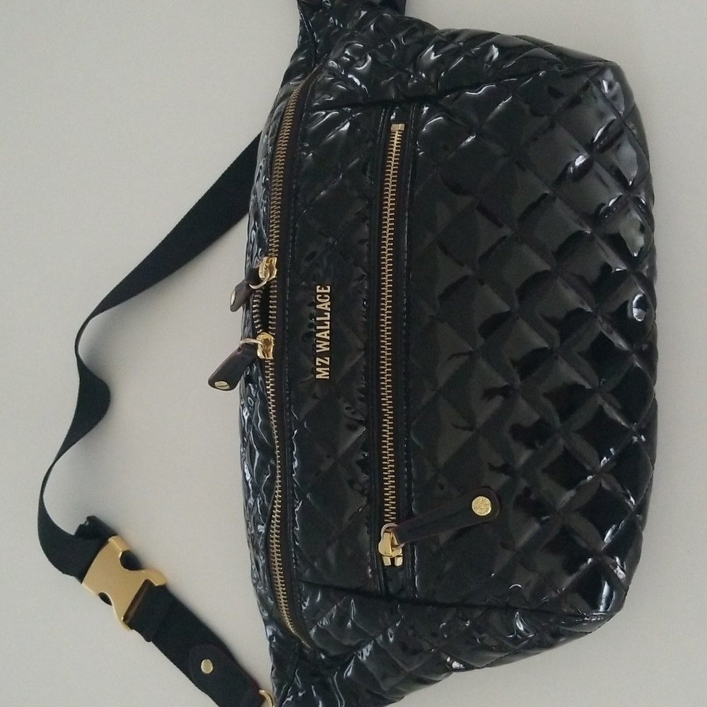 MZ Wallace Black Quilted Belt Bag